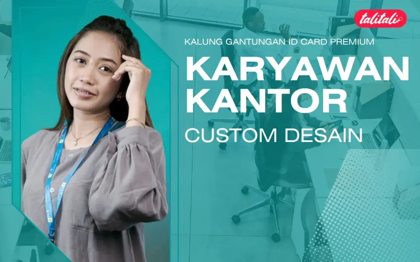 Kalung Gantungan ID Card Premium Karyawan Kantor Custom Desain
