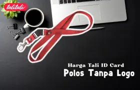 Harga Tali ID Card Polos Tanpa Logo, Pesan Banyak Auto Menarik