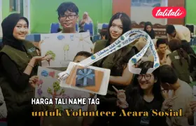 Harga Tali Name Tag untuk Volunteer Acara Sosial (Print Custom)