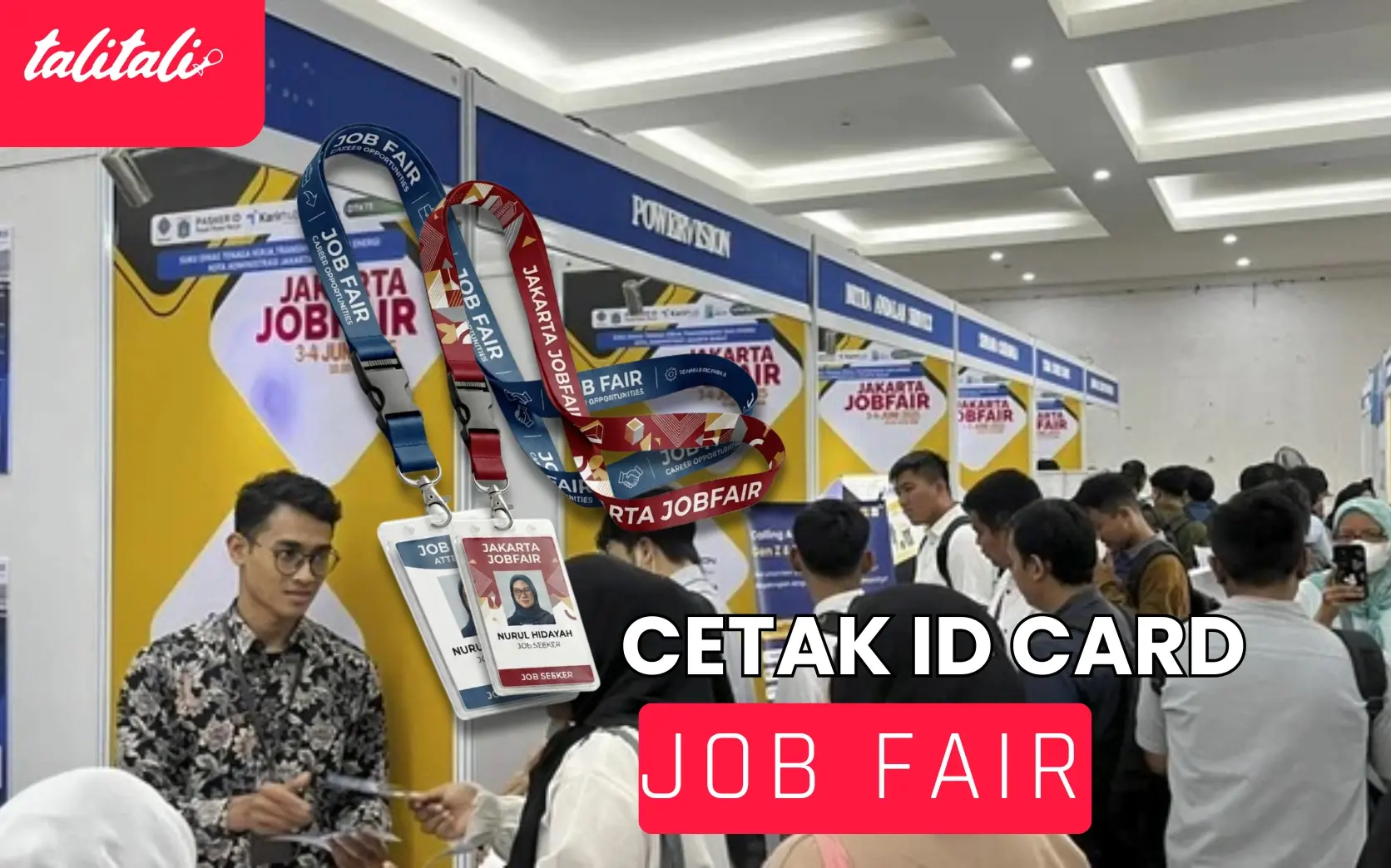 Cetak ID Card Job Fair untuk Identitas Panitia, Perusahaan, dan Peserta