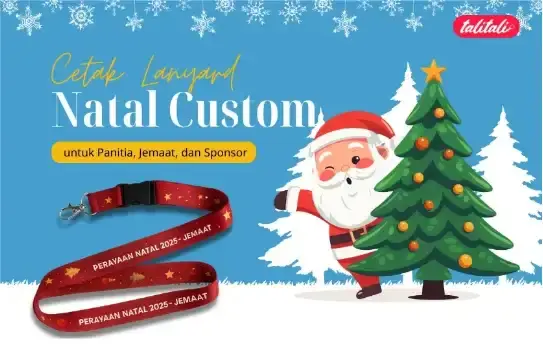Cetak Lanyard Natal Custom untuk Panitia, Jemaat, dan Sponsor