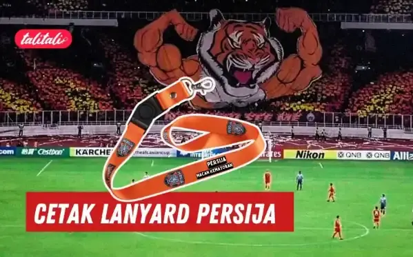Cetak Lanyard Persija Jakarta / Jakmania Full Color FREE Desain