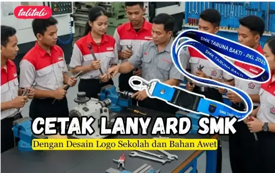 Cetak Lanyard SMK dengan Desain Logo Sekolah dan Bahan Awet