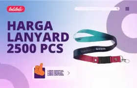 Harga Lanyard 2500 Pcs Desain Custom (Sudah Free Ongkir)