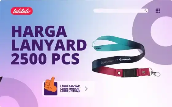 Harga Lanyard 2500 Pcs Desain Custom (Sudah Free Ongkir)