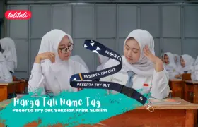 Harga Tali Name Tag Peserta Try Out Sekolah Print Sublim