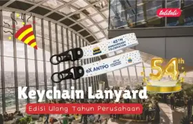 Keychain Lanyard Edisi Ulang Tahun Perusahaan Free Ongkir