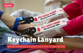 Keychain Lanyard untuk Kampanye Sosial Full Color Free Desain