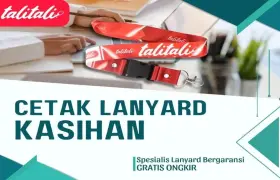 Jasa Cetak Lanyard Kasihan Bahan Polyester Nylon